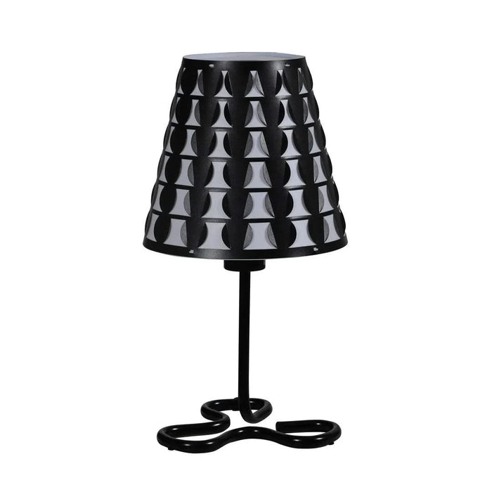 16' Traci Black Geometric Metal Table Lamp Default -DTYStore