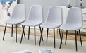Comfortable Linen-Cotton Dining Chair Set - Four Pieces in Light Gray.Integrated Seat and Backrest,Linen-Cotton Material,Modern Home Matching. - DTYStore