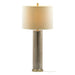 16x16x35' Gold Mirrored Glass Table Lamp with White Fabric Shade Default -DTYStore