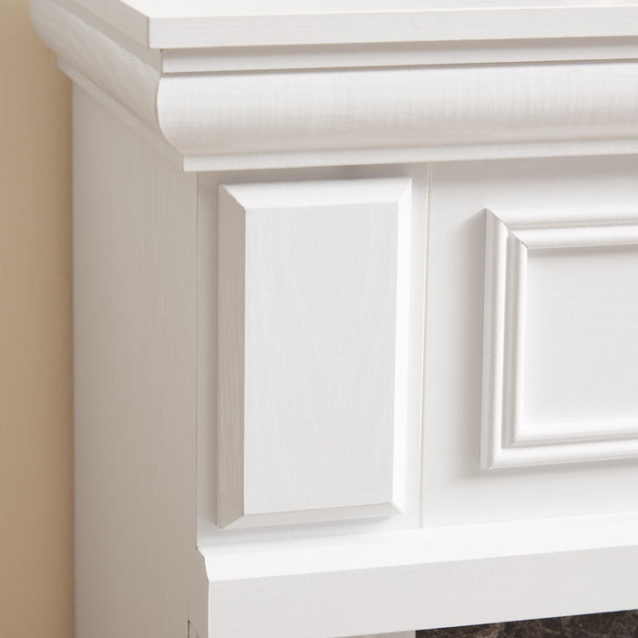 Only Mantel (NOT INCLUDED 23" FIREPLACE) -White,41.34"W*14"D*40"H - DTYStore
