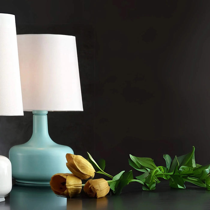 17.25' Tall 'Cheru' Modern Mid-Century Touch On Table Lamp, Powder Green Default -DTYStore