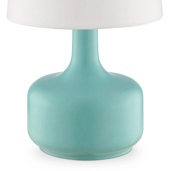 17.25' Tall 'Cheru' Modern Mid-Century Touch On Table Lamp, Powder Green Default -DTYStore