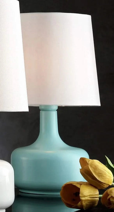 17.25' Tall 'Cheru' Modern Mid-Century Touch On Table Lamp, Powder Green Default -DTYStore