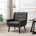 Modern Soft Linen Material Ergonomics Accent Chair Living Room Chair Bedroom Chair Home Chair With Black Legs For Indoor Home - DTYStore