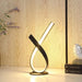 17' Abstract Upright Ribbon Bow LED Black Metal Table Lamp Default -DTYStore