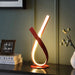 17' In Abstract Upright Ribbon Bow Led Red Metal Table Lamp Default -DTYStore