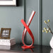 17' In Abstract Upright Ribbon Bow Led Red Metal Table Lamp Default -DTYStore