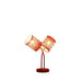 17' In Bohemian Paisley 2-Light Cylinder Red Table Lamp Default -DTYStore