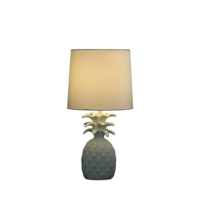 17' In Coastal White Tropical Heahea Pineapple Table Lamp Default -DTYStore