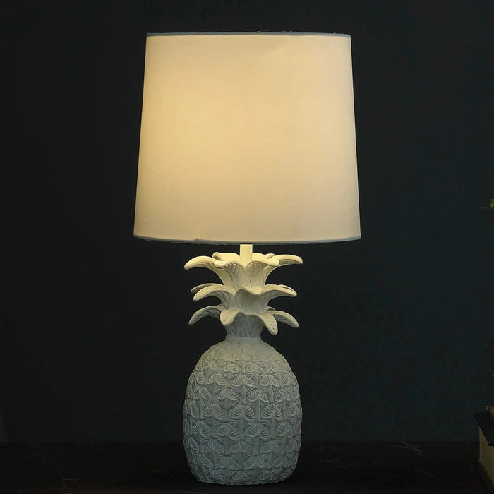 17' In Coastal White Tropical Heahea Pineapple Table Lamp Default -DTYStore