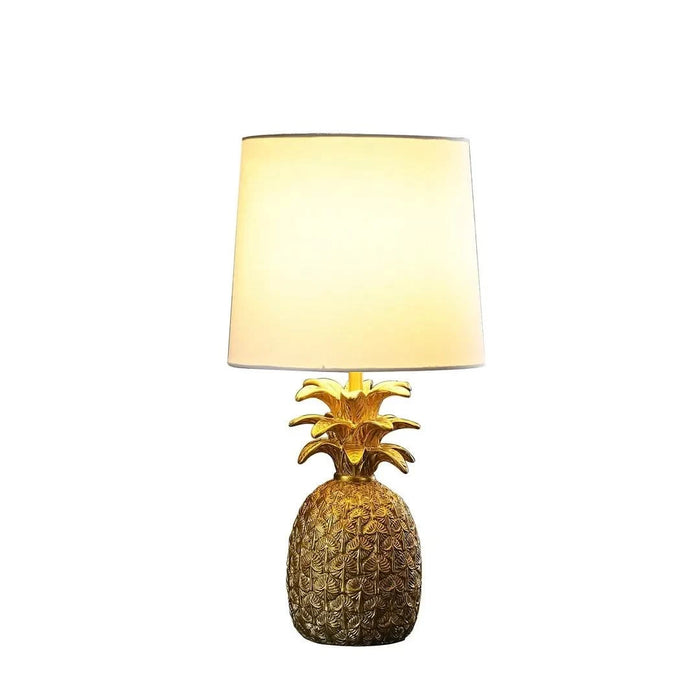 17' In Golden Brass Tropical Heahea Pineapple Table Lamp Default -DTYStore