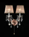 17' Tall Metal Wall Sconce 'Rosie', Silvery Pink finish and Crystal Accents Default -DTYStore