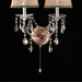 17' Tall Metal Wall Sconce 'Rosie', Silvery Pink finish and Crystal Accents Default -DTYStore
