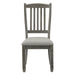 Casual Dining Height Side Chairs 2pc Antique Gray Wood Frame Fabric Upholstery - DTYStore