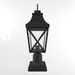 Outdoor Post Light,Lamp Post Light Fixture,Post Lantern with Pier Mount Base,Textured Black,21.3in,Suitable for Gardens, Yards or Entrances (2 pack)