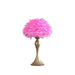 18.25'In Hot Pink Feather Aquina Satin Gold Metal Contour Glam Table Lamp Default -DTYStore