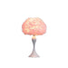 18.25'In Soft Pink Feather Aquina Crisp White Contour Glam Table Lamp Default -DTYStore