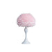 18.25'In Soft Pink Feather Aquina Crisp White Contour Glam Table Lamp Default -DTYStore
