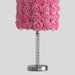 18.25' Pink Roses in Bloom Acrylic / Metal Table Lamp Default -DTYStore