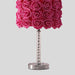 18.25' Red Roses in Bloom Acrylic / Metal Table Lamp Default -DTYStore