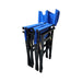 Folding Chair Wooden Director Chair Canvas Folding Chair Folding Chair 2pcs/set populus + Canvas (Color : Blue) - DTYStore