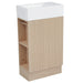18.6' Bathroom Vanity with Sink, Bathroom Vanity Cabinet with Two-tier Shelf, Left or Right Orientation, Natural (Old Sku:WF308491AAN) Default -DTYStore