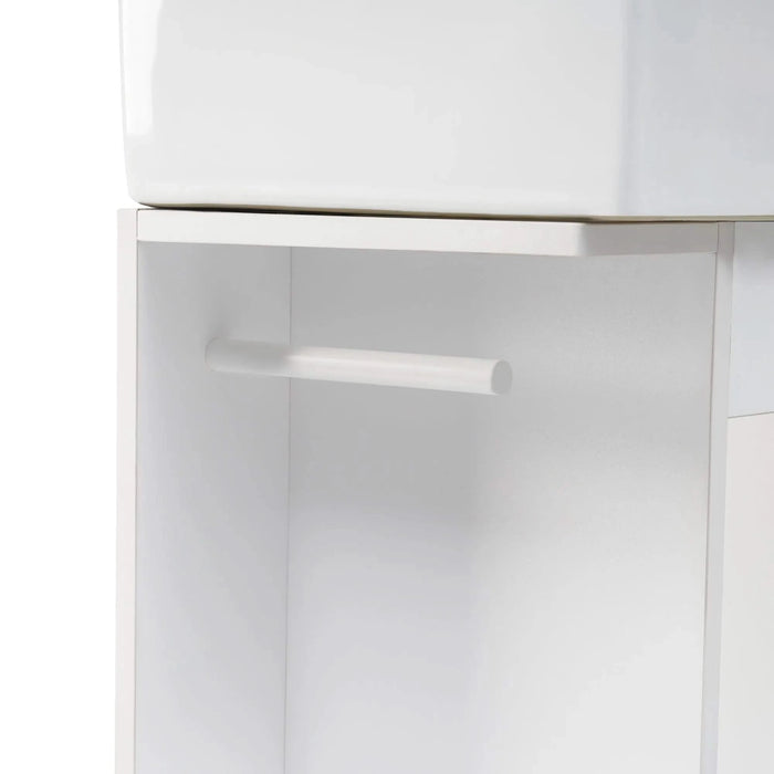 18.6' Bathroom Vanity with Sink, Bathroom Vanity Cabinet with Two-tier Shelf, Left or Right Orientation, White (Old Sku:WF308491AAK) Default -DTYStore