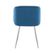 Fran Contemporary Chair in Chrome and Blue Velvet by LumiSource - Set of 2 - DTYStore