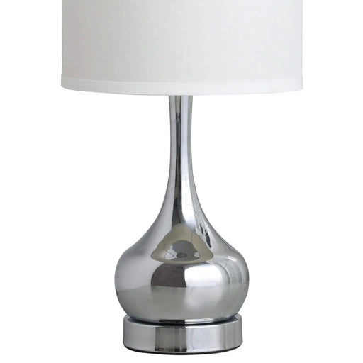 18.75' Corrine Polished Silver Mid-Century Table Lamp Default -DTYStore
