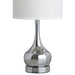 18.75' Corrine Polished Silver Mid-Century Table Lamp Default -DTYStore