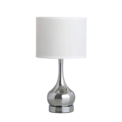 18.75' Corrine Polished Silver Mid-Century Table Lamp Default -DTYStore