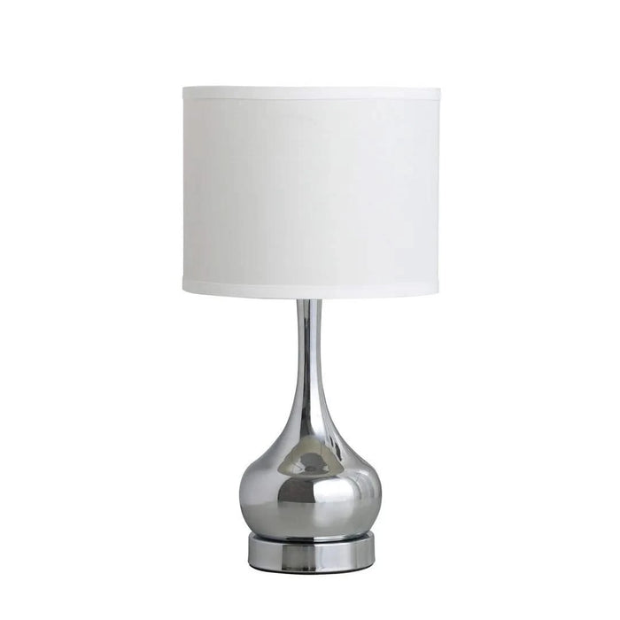 18.75' Corrine Polished Silver Mid-Century Table Lamp Default -DTYStore