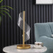 18.75' In Dinamo Modern 'S' Wave Swirl Acrylic Led Brushed Gold Table Lamp Default -DTYStore
