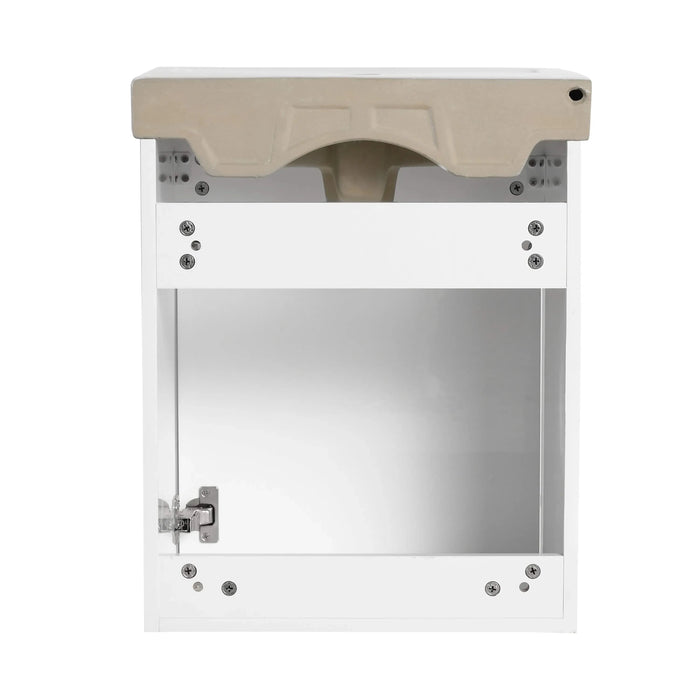 18'' Floating Wall-Mounted Bathroom Vanity with Ceramic Sink & Soft-Close Cabinet Door, For Small Bathroom Default -DTYStore