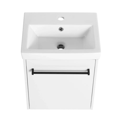 18'' Floating Wall-Mounted Bathroom Vanity with Ceramic Sink & Soft-Close Cabinet Door, For Small Bathroom Default -DTYStore