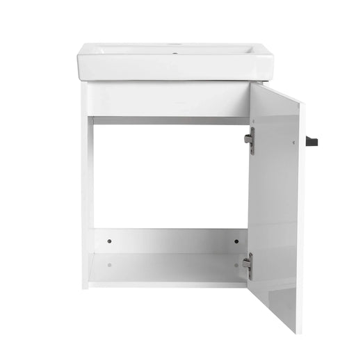 18'' Floating Wall-Mounted Bathroom Vanity with Ceramic Sink & Soft-Close Cabinet Door, For Small Bathroom Default -DTYStore