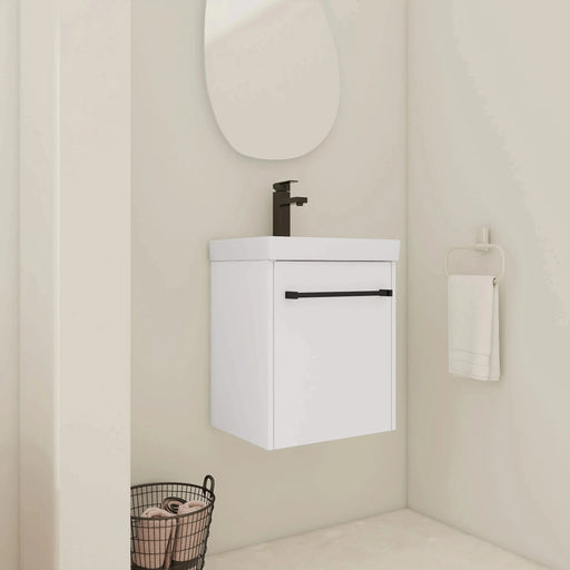 18'' Floating Wall-Mounted Bathroom Vanity with Ceramic Sink & Soft-Close Cabinet Door, For Small Bathroom Default -DTYStore