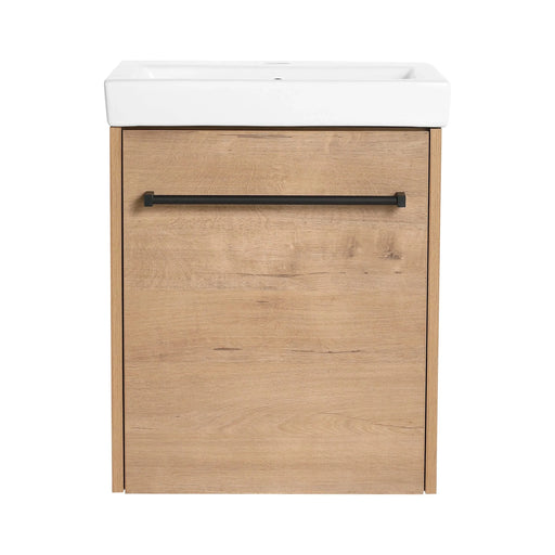 18'' Floating Wall-Mounted Bathroom Vanity with Ceramic Sink & Soft-Close Cabinet Door, For Small Bathroom Default -DTYStore