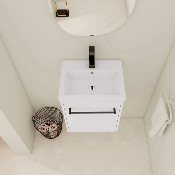 18'' Floating Wall-Mounted Bathroom Vanity with Ceramic Sink & Soft-Close Cabinet Door, For Small Bathroom Default -DTYStore