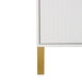 Modern Sideboard with Four Doors, Metal Handles & Legs, Adjustable Shelves Kitchen Cabinet - DTYStore