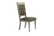 Luxury Silver Accent Tufted Upholstered Chairs Set of 2 Dining Side Chairs - DTYStore