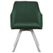 Green Channeled Sloped Arm Swivel Chair - DTYStore