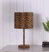 19.25' Faux Suede Leopard Print Metal Table Lamp Default -DTYStore