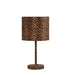 19.25' Faux Suede Leopard Print Metal Table Lamp Default -DTYStore