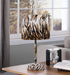 19.25' Faux Suede Tiger Print Metal Table Lamp Default -DTYStore