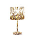 19.25' Faux Suede Tiger Print Metal Table Lamp Default -DTYStore