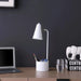 19.5' In Student White Metal Task Desk Lamp W/ Organizer Default -DTYStore