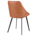 Marche Contemporary Two-Tone Chair in Brown Faux Leather and Grey Fabric by LumiSource - Set of 2 - DTYStore