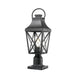 Outdoor Post Light,Lamp Post Light Fixture,Post Lantern with Pier Mount Base,Textured Black,21.3in,Suitable for Gardens, Yards or Entrances (2 pack)