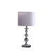 19.75' Ascending Solid Crystal Orbs Chrome Table Lamp in Chrome Silver Default -DTYStore